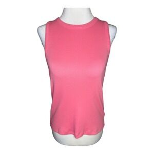 Abound Pink Ribbed Tank Top Sleeveless Casual Everyday Stretch XL NWT‎